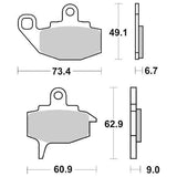 SERIE PASTIGLIE POSTERIORI SBS602HF KAWASAK KLR 650 DAL 1987 AL 2007