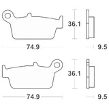 SERIE PASTIGLIE FRENO POSTERIORE SBS604CS