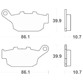 SERIE PASTIGLIE SBS614LF HONDA 650