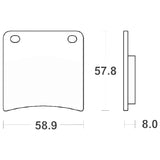 SERIE PASTIGLIE FRENO SBS620HF GSX F 600 1989>1996/GSX F 750 1989>1996