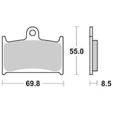 SERIE PASTIGLIE FRENO SBS624HF GSX-R 400-600-750-1100