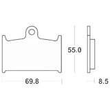 SERIE PASTIGLIE FRENO ANTERIORE SBS624HS SINTERIZZATA GSX-R 400-600-750-1100