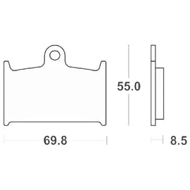 SERIE PASTIGLIE SBS624RF SUZU RGV 250