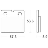 SERIE PASTIGLIE FRENO SBS 640 HF (ORGANICA) K 75 RT  750  1991-1991 R 80 R  800  1993-1994 R 100 RS  1000  1993-1993