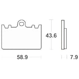 SERIE PASTIGLIE FRENO SBS 666 HF (ORGANICA) KAWASAKI  ZXR/ZX4R Ninja (ZX400J/L/M)  400  1991-2002