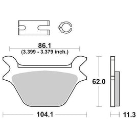 SERIE PASTIGLIE SBS669HF HARLEY XLH 1200