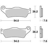 SERIE PASTIGLIE FRENO SBS671RSI TE-TC 2T-4T
