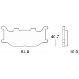 6566910 - SERIE PASTIGLIE FRENO SBS691HF