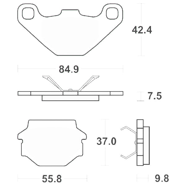 SERIE PASTIGLIE SBS692HF KTM MX 125