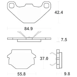 SERIE PASTIGLIE SBS692HF KTM MX 125