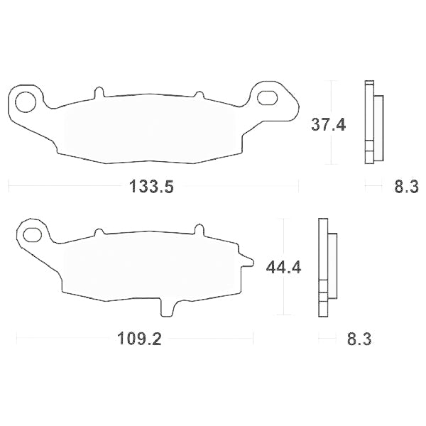 SERIE PASTIGLIE SBS705HF KAWASAKI-SUZUKI