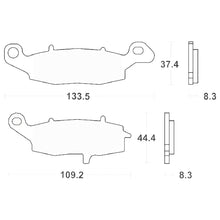 Carica l&#39;immagine nel visualizzatore di Gallery, SERIE PASTIGLIE SBS705HF KAWASAKI-SUZUKI