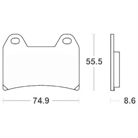 SERIE PASTIGLIE SBS706HF MOTO GUZZI V7