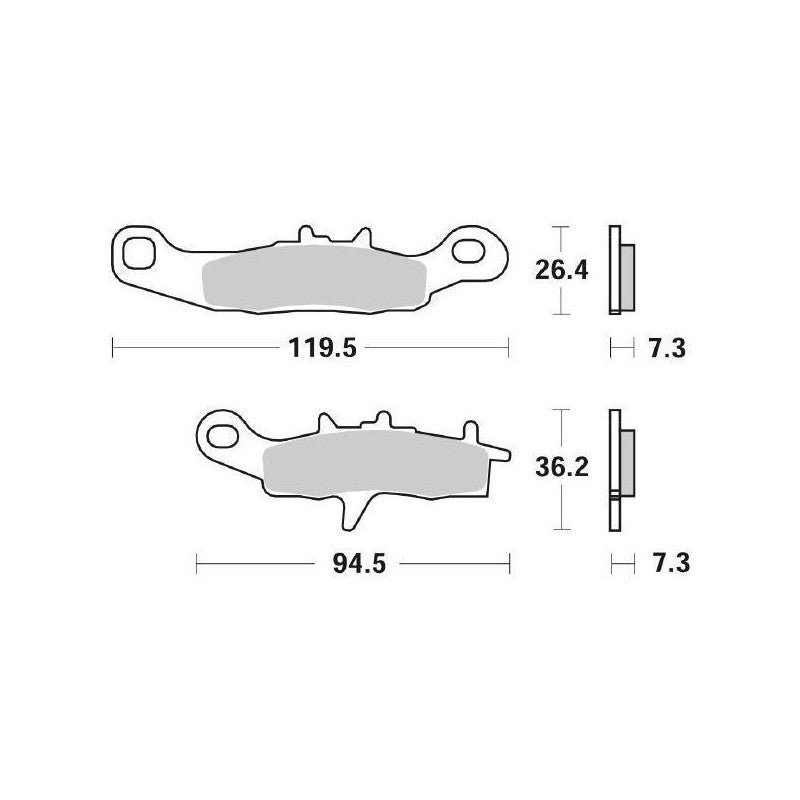 SERIE PASTIGLIE FRENO SBS726CS KX 80-85