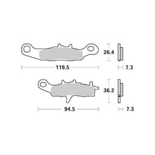 Carica l&#39;immagine nel visualizzatore di Gallery, SERIE PASTIGLIE FRENO SBS726CS KX 80-85
