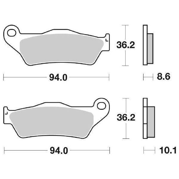 SERIE PASTIGLIE SBS742LS BMW R GS