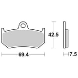PASTIGLIE FRENO POSTERIORE SBS 763 LS SINTERIZZATA CODICE SGR 6567636