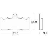 SERIE PASTIGLIE FRENO SBS 778 HF (ORGANICA) R 1150 GS 2002