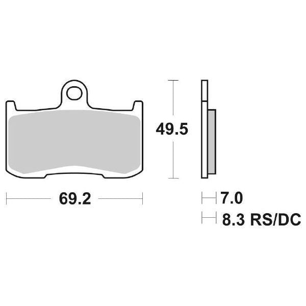 SERIE PASTIGLIE SBS782HS TRIUMPH-KAWASAK