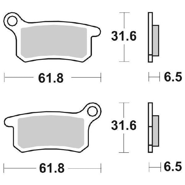 SERIE PASTIGLIE FRENO SBS783SI SX 65-85-105