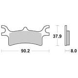 SERIE PASTIGLIE FRENO POSTERIORI SBS787ATS SCRAMBLER 4X4 500