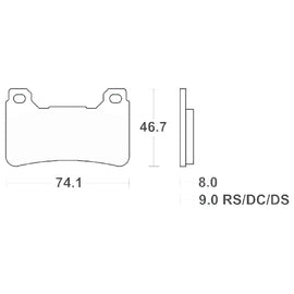 SERIE PASTIGLIE SBS809HS CBR RR 600