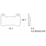 SERIE PASTIGLIE FRENO ANTERIORI SINTERIZZATE SBS809HS CBR 1000 RR 2004