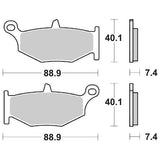 SERIE PASTIGLIE FRENO SBS833HF GSX-R 600-750