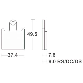 SERIE PASTIGLIE SBS838RS Z 1000 07>09