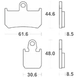 SERIE KIT 4 PASTIGLIE FRENO ANTERIORE RACING SBS 839 RS (SINTERIZZATA)  YZF R1  1000  2007-2013 MT01  1700  2007-2011