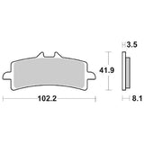 SERIE PASTIGLIE FRENO ANTERIORI SBS841HS RSV 4 R 1000