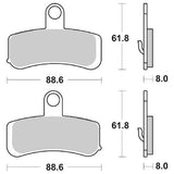 6568535 - SERIE PASTIGLIE FRENO ANTERIORI SBS853H.HS