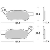 6568546 - SERIE PASTIGLIE FRENO POSTERIORI SBS854H.LS PER HARLEY DAVIDSON