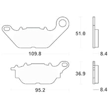 Carica l&#39;immagine nel visualizzatore di Gallery, SERIE PASTIGLIE SBS858HF MBK-YAMAHA
