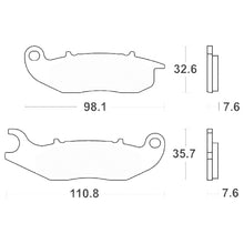 Carica l&#39;immagine nel visualizzatore di Gallery, SERIE PASTIGLIE SBS859HF DERBI-HONDA