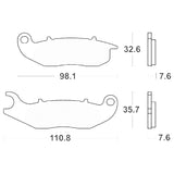 SERIE PASTIGLIE FRENO SBS 859 HF (ORGANICA) DERBI  Mulhacen 125  2008-2010  CRF SM  250  2013-2014
