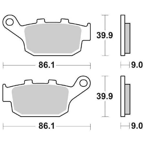 SERIE PASTIGLIE SBS881LS HONDA-SUZUKI
