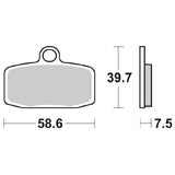 SERIE PASTIGLIE FRENO SBS885RSI SX 85