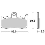 SERIE PASTIGLIE ANTERIORE SBS 900 HS SINTERIZZATA