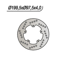 Carica l&#39;immagine nel visualizzatore di Gallery, DISCO FRENO POST NG PIAGGIO MALAGUTI