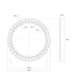 741500 - DISCO FRIZIONE GUARNITO T-MAX 500 2003>2011