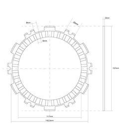 DISCO FRIZIONE GUARNITO T-MAX 500 0311