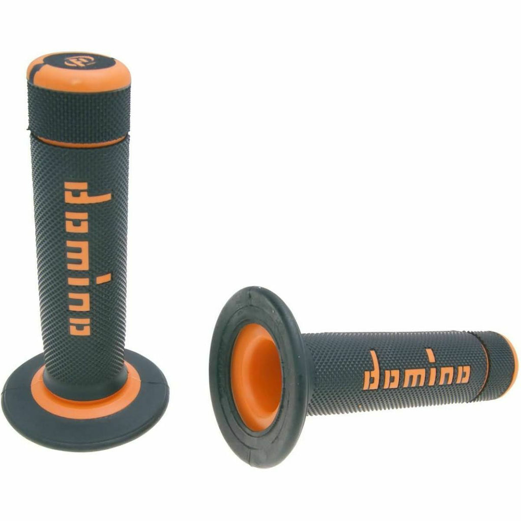 COPPIA MANOPOLE NERO/ARANCIO OFF-ROAD