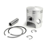 PISTONE COMPLETO DIAMETRO 49MM-SPINOTTO 12MM X TRASFORMAZIONE DR ADATTABILE PIAGGIO 50CC FASCE GRANO NORMALE