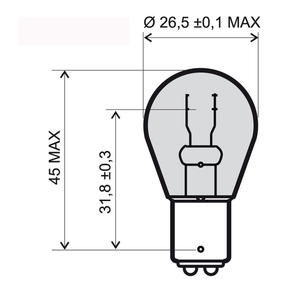 LAMPADINE STOP BAY15D 12V21/5 COLORE BLU