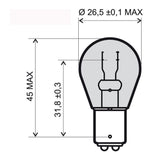 LAMPADINE STOP BAY15D 12V21/5 COLORE BLU