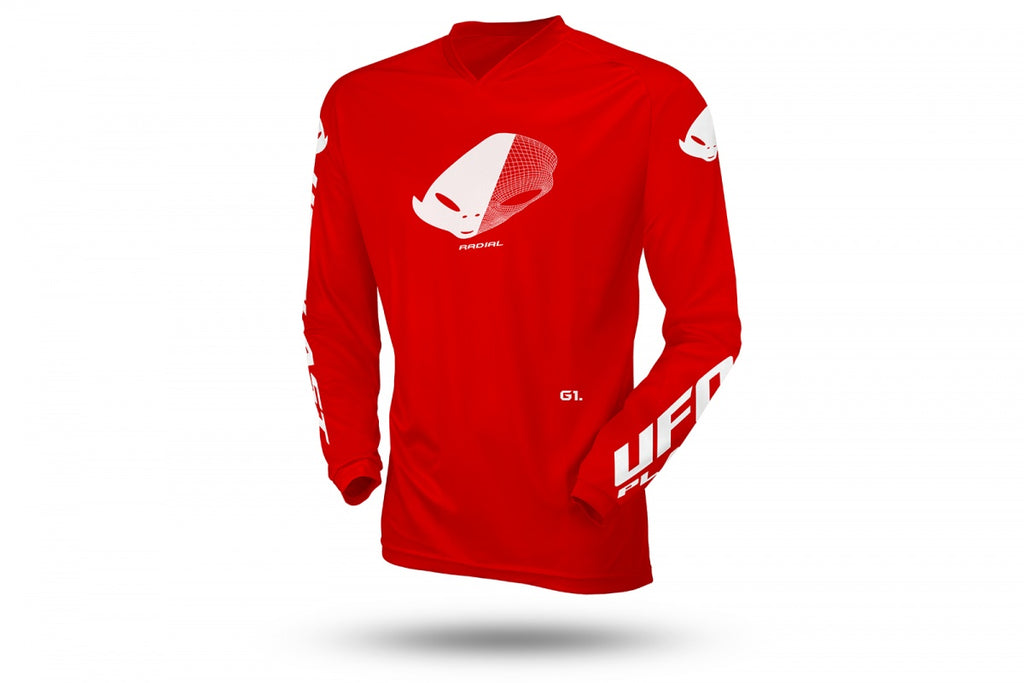 MAGLIA 'RADIAL' ROSSA DA BIMBO TG.XS