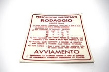 Carica l&#39;immagine nel visualizzatore di Gallery, TARGHETTA RODAGGIO VESPA C/MISCELA 4MARC