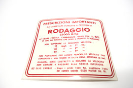 ADESIVO RODAGGIO VESPA 125 A 3 MARCE