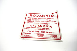 TARGHETTA RODAGGIO ROSSO VESPA C/MISCELA